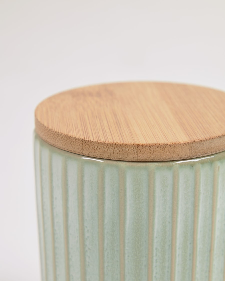Large Itziar ceramic jar in green
