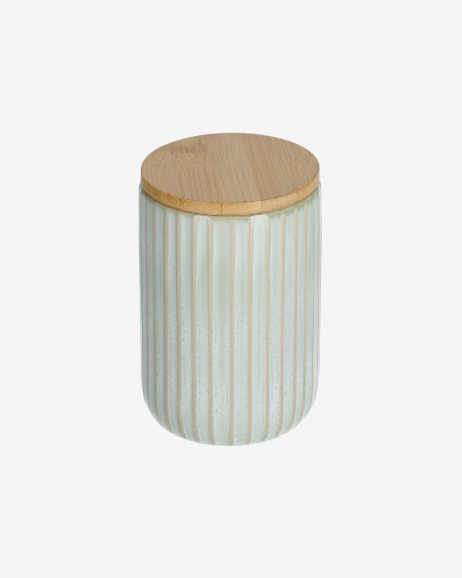Large Itziar ceramic jar in green
