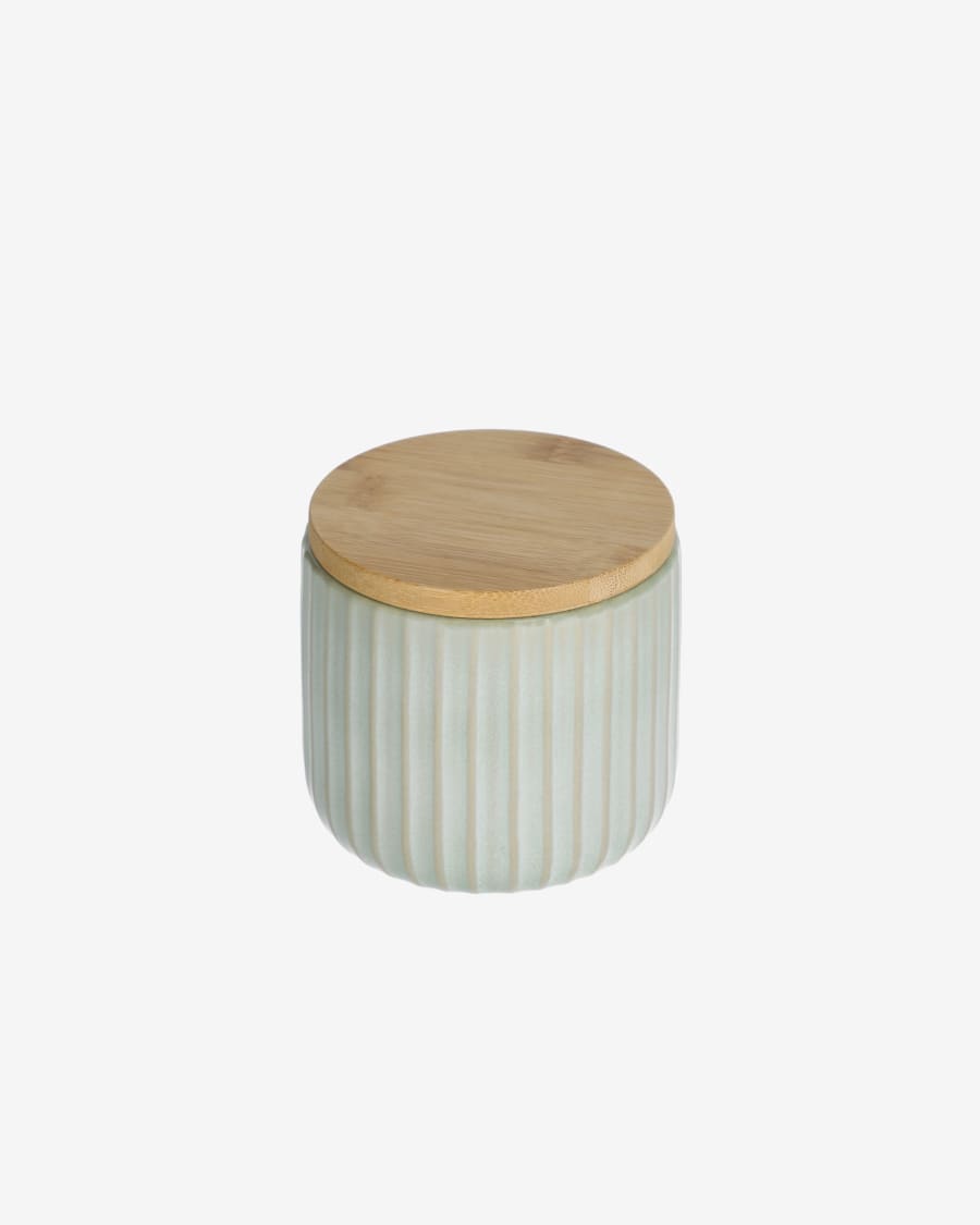 Small Itziar ceramic jar in green