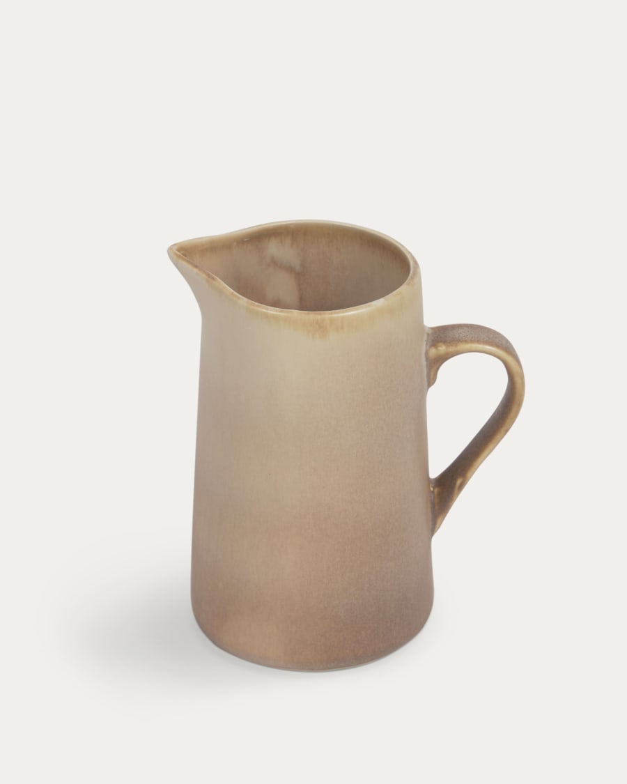 Vreni ceramic milk jug in beige