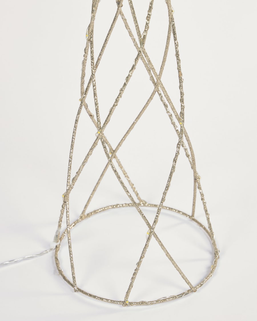 Shirly light-up tree cone in gold