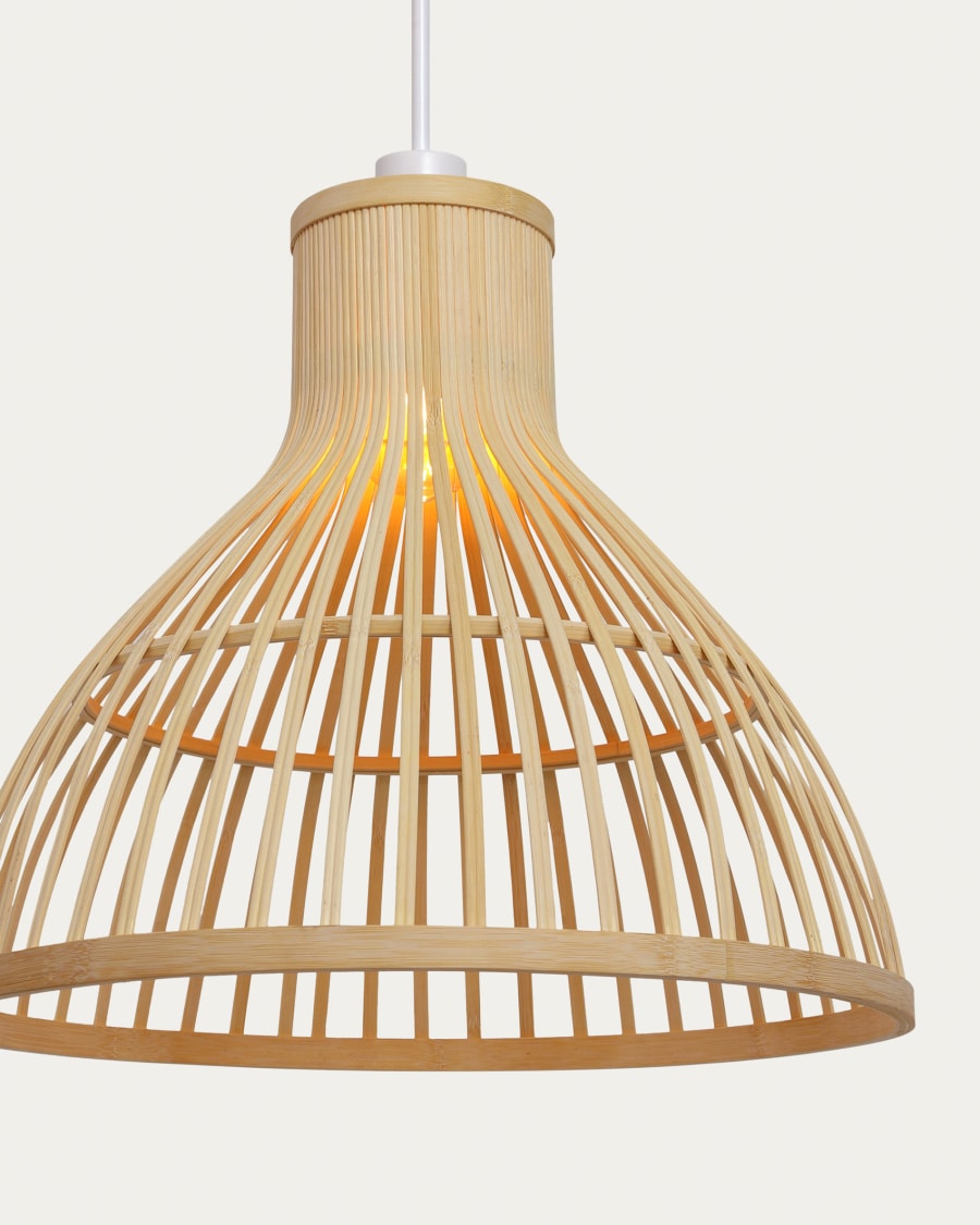 Nathaya bamboo ceiling lampshade with a natural finish, Ø 46 cm