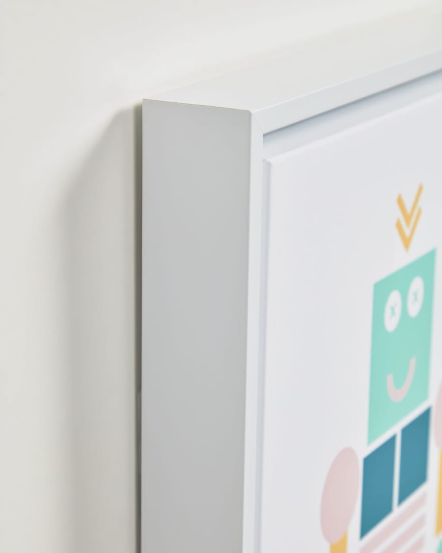 Tableau Julisa robot multicolore 30 x 40 cm