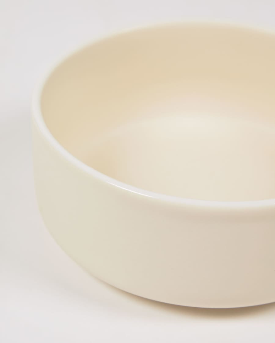 Roperta large porcelain bowl in beige