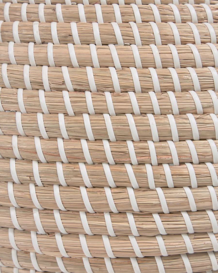 Ellis set of 2 baskets in natural fibres with natural and white finish