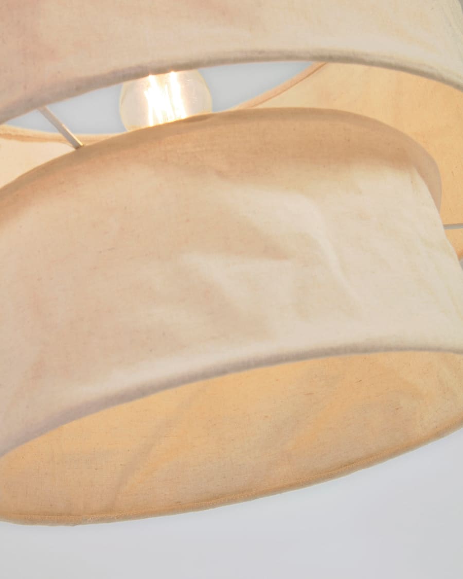 Mariela ceiling lamp shade in linen with beige finish Ø 40 cm