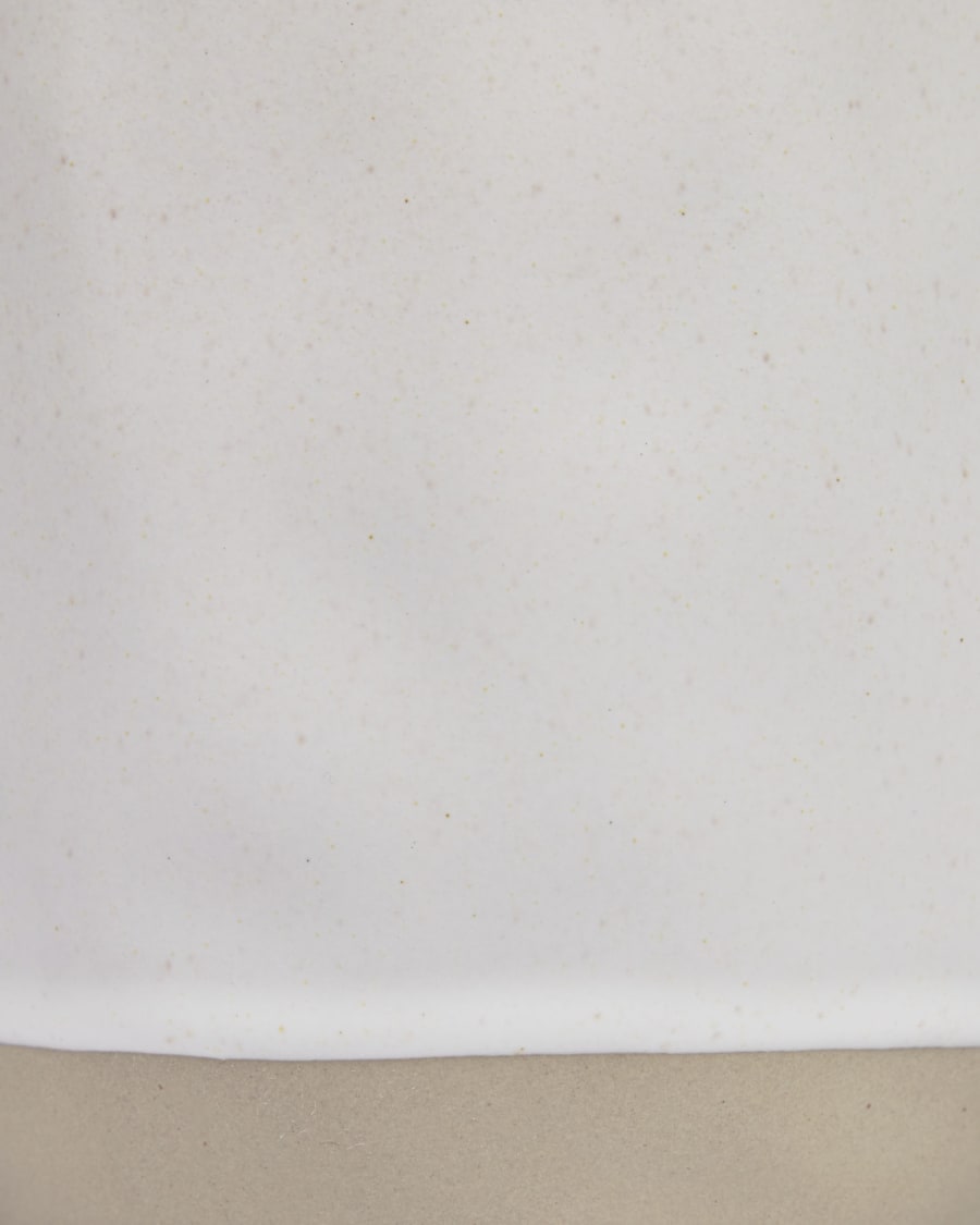 Ryba jug in white and brown ceramic