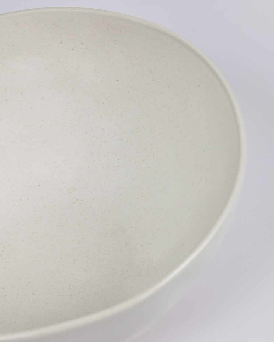 Ryba bowl in white and brown ceramic