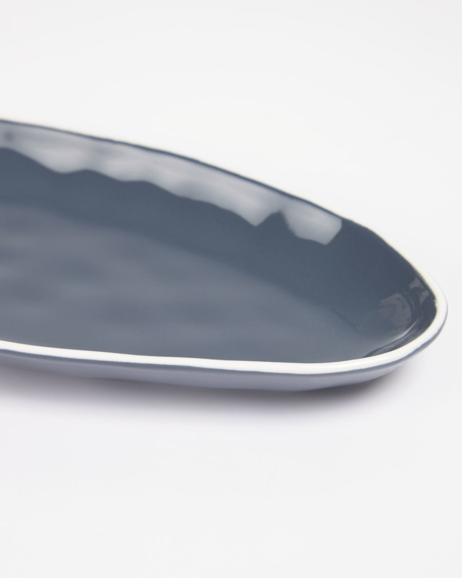 Pontis set of 2 deep dishes in blue porcelain