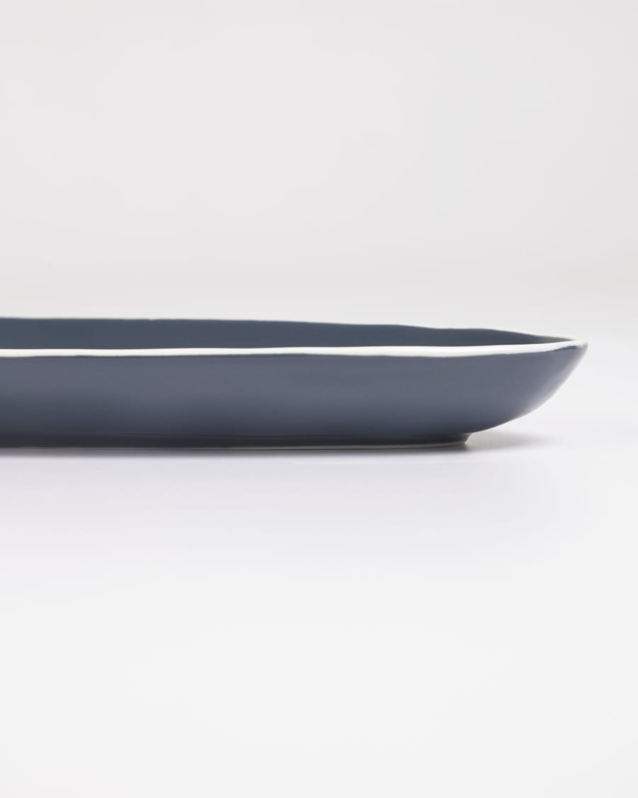 Pontis set of 2 deep dishes in blue porcelain