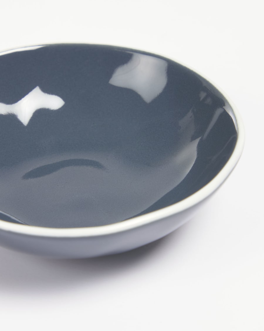 Pontis set of 2 deep dishes in blue porcelain