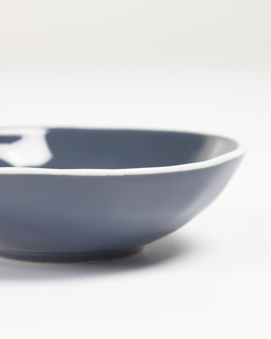 Pontis set of 2 deep dishes in blue porcelain