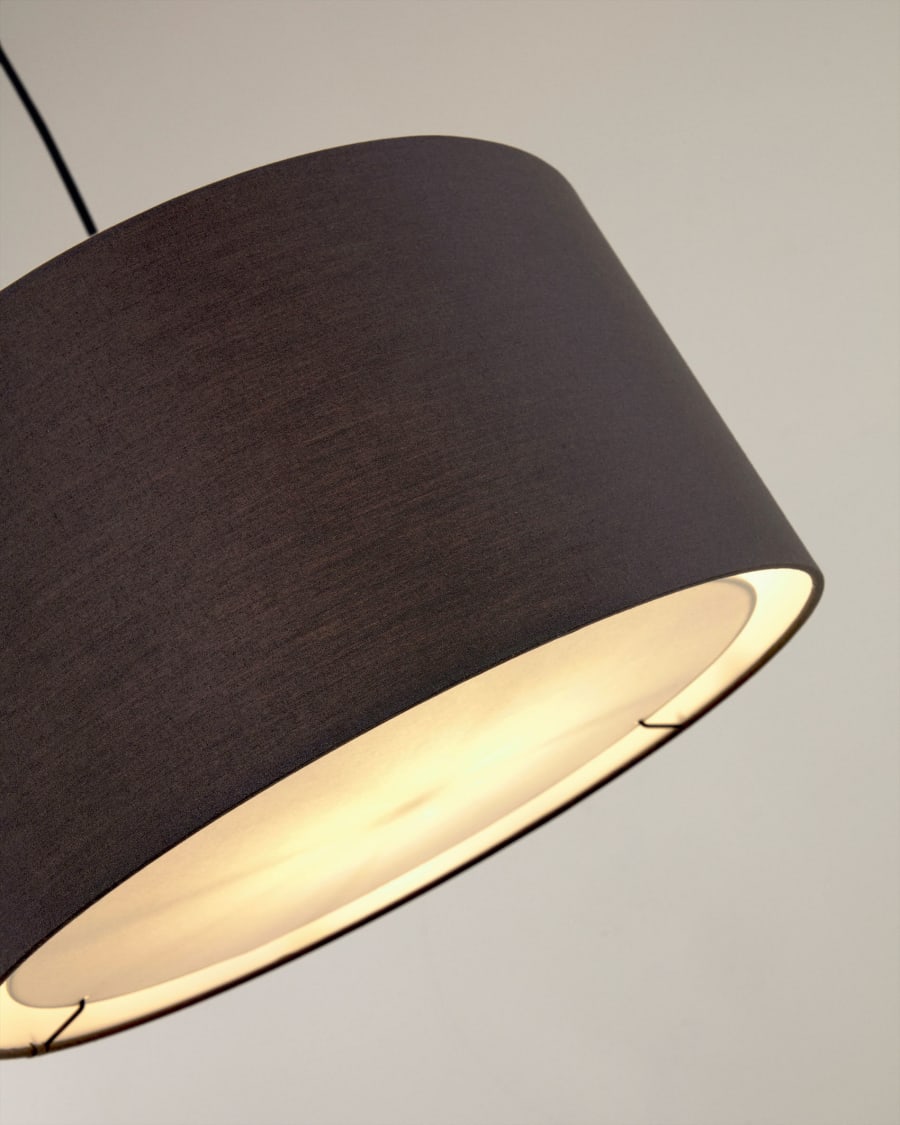 Grey Santana ceiling light shade with white diffuser Ø 50 cm