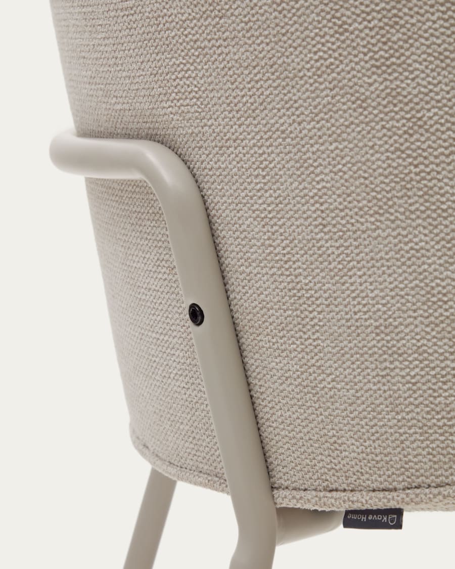 Yunia chair in beige with steel legs in a painted beige finish FSC 100%