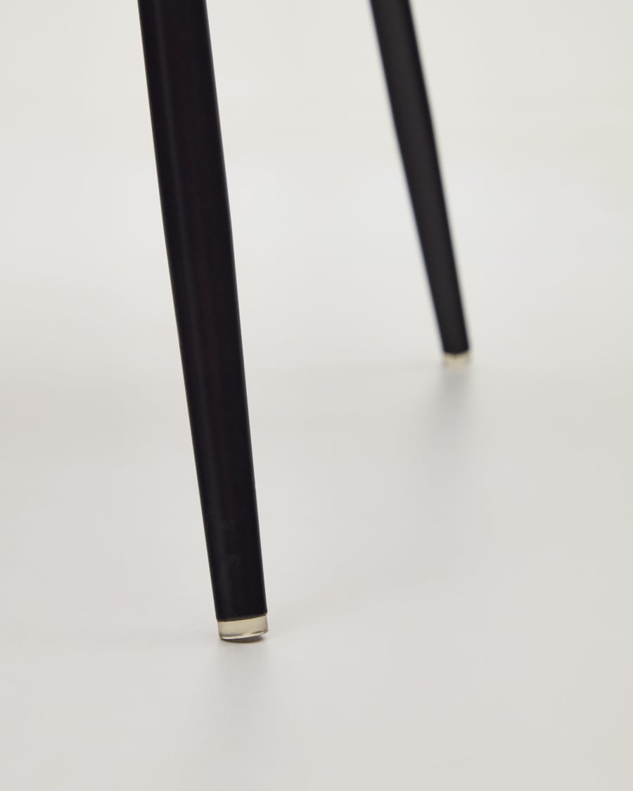 Yunia chair in green wide seam corduroy and steel legs in a painted black finish FSC 100%