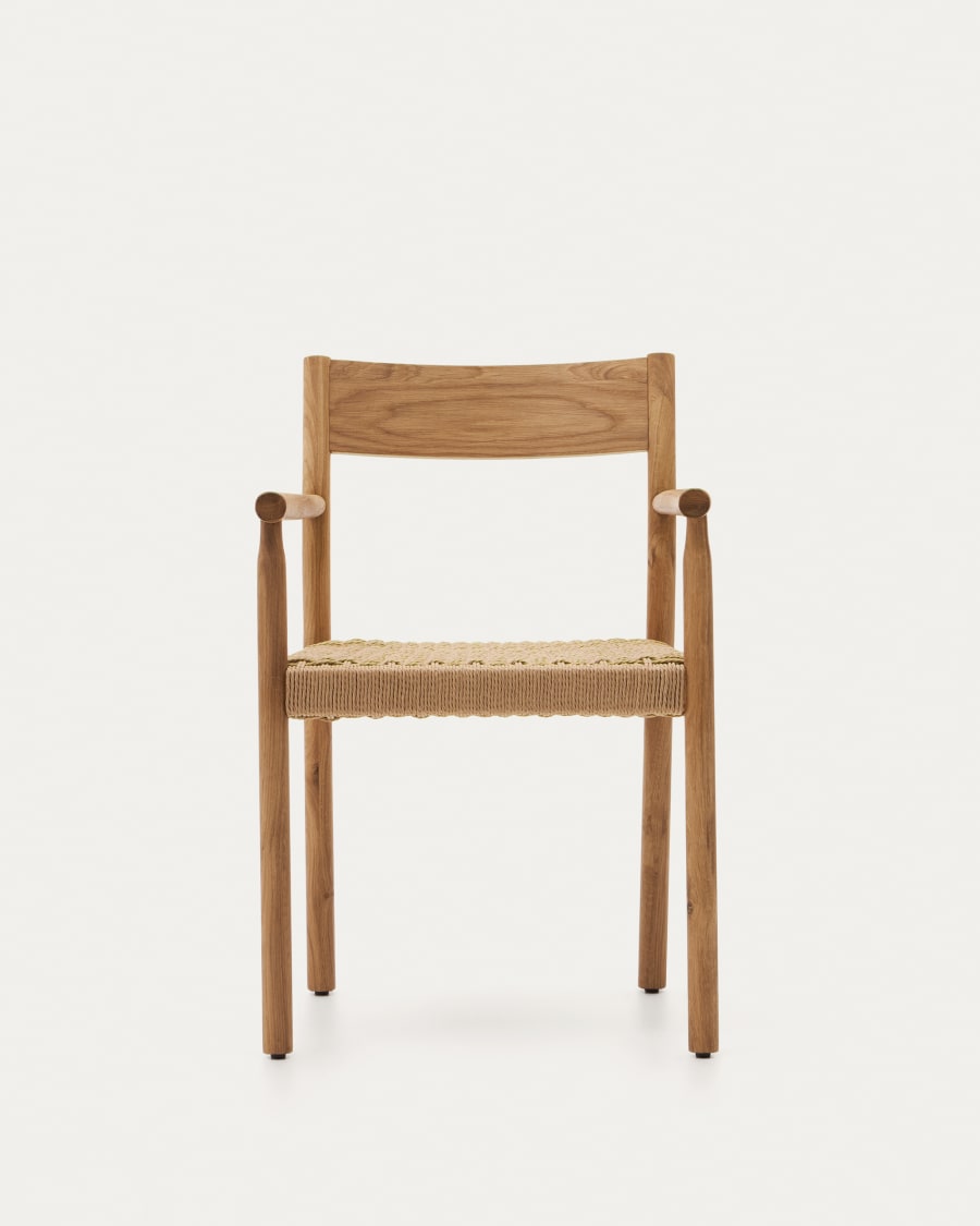 Yalia chair in solid oak  with natural finish and rope seat FSC 100%