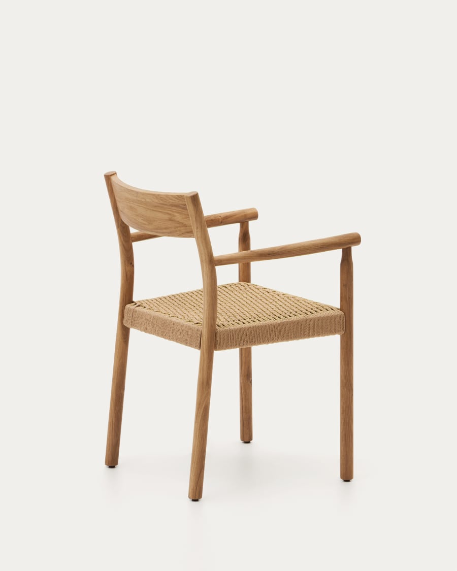 Yalia chair in solid oak  with natural finish and rope seat FSC 100%
