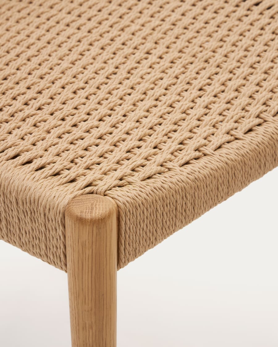 Analy chair in solid oak FSC 100% with natural finish and rope seat
