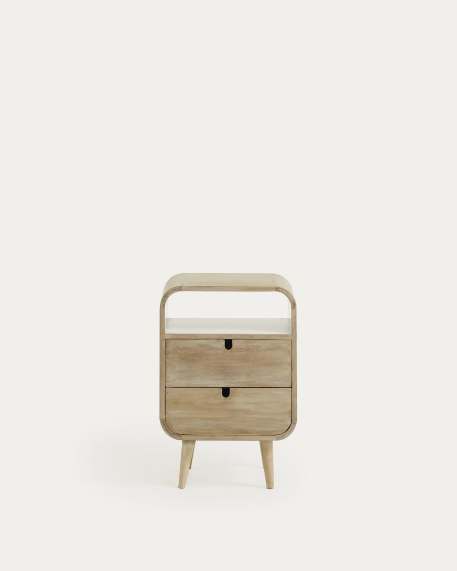 Georg 40 x 60, 5 cm bedside table natural and white