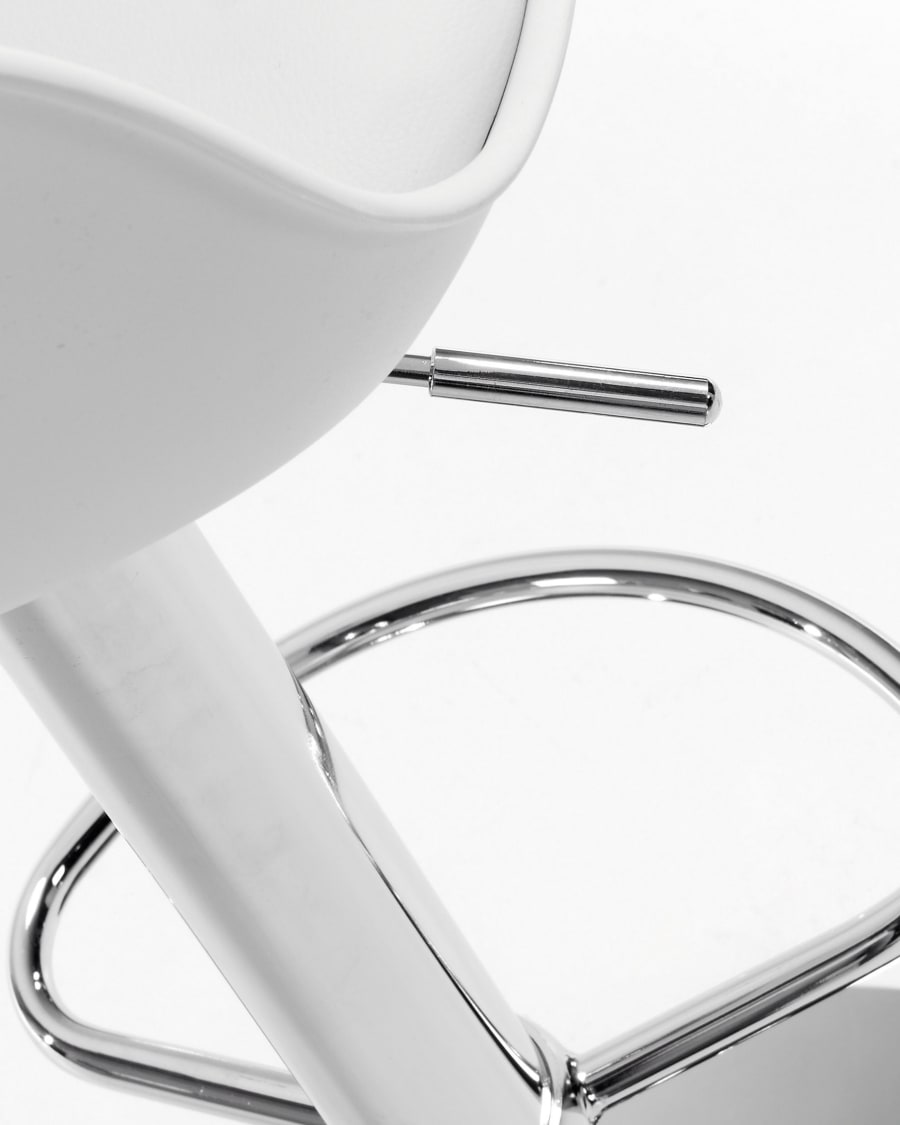 Orlando-T barstool white height 60-82 cm