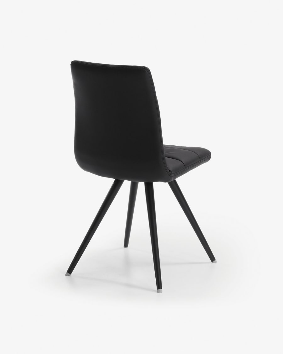 Larina chair Seat Pu black Legs epoxy black