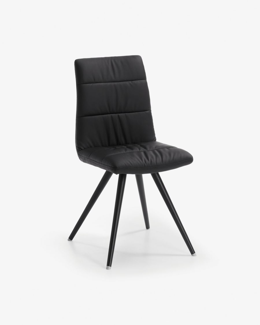 Larina chair Seat Pu black Legs epoxy black