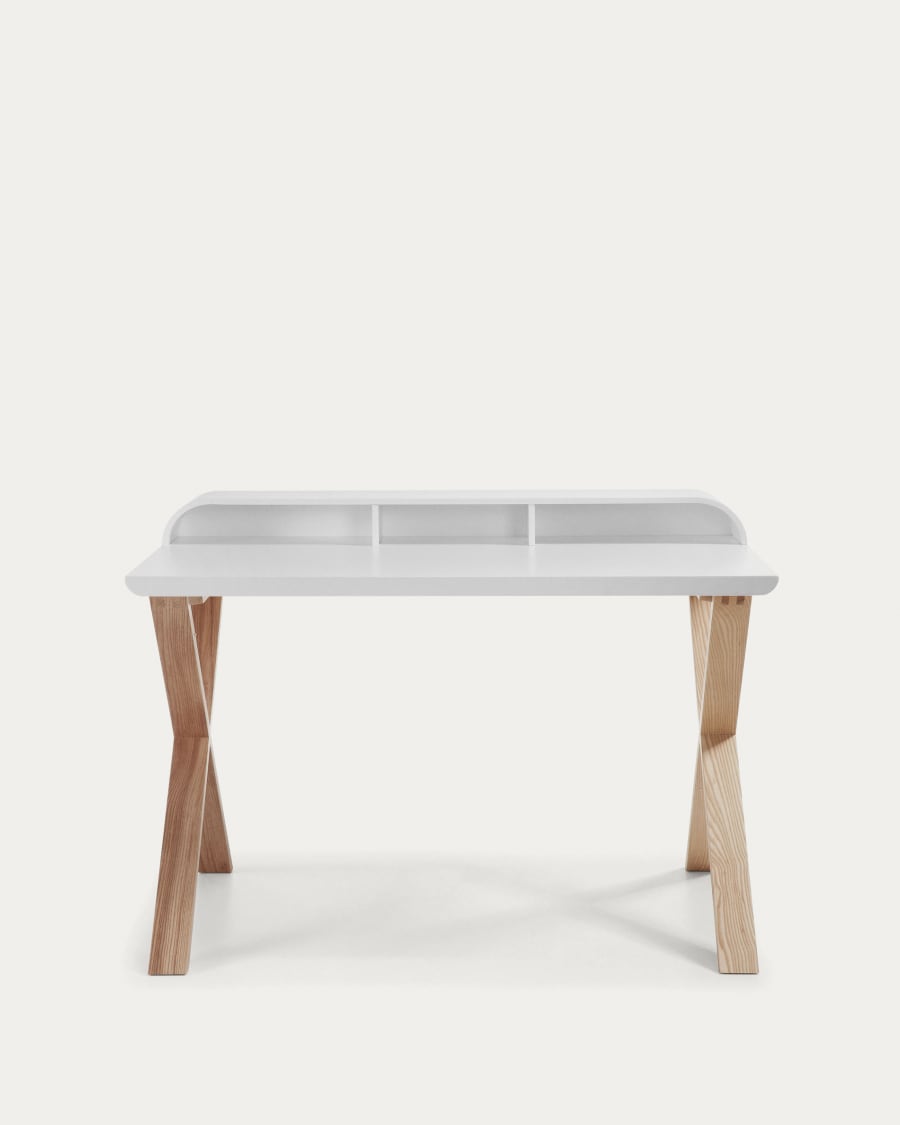 White and ash Working table 120 x 79 cm