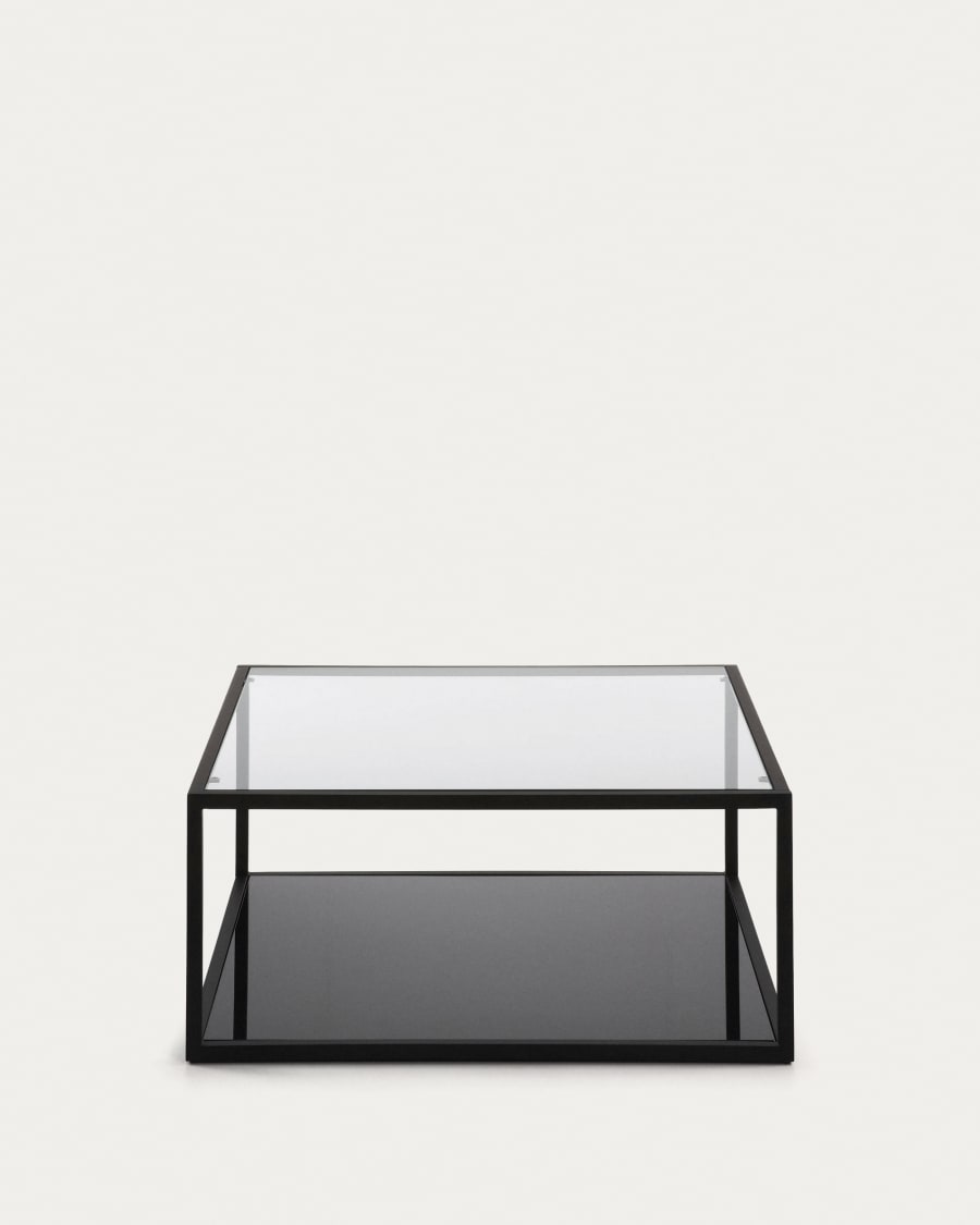 Blackhill black square coffee table 80 x 80 cm