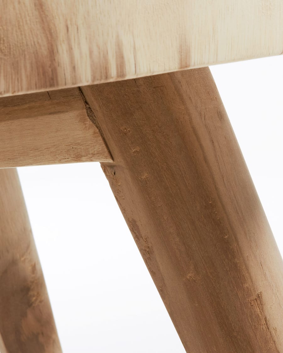 Wellcres solid rain tree wood side table, Ø 65 cm