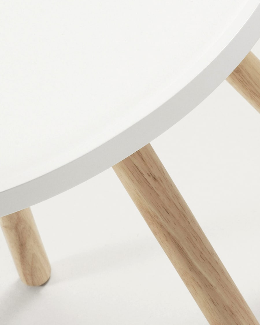 White Kurb side table Ø 46 cm