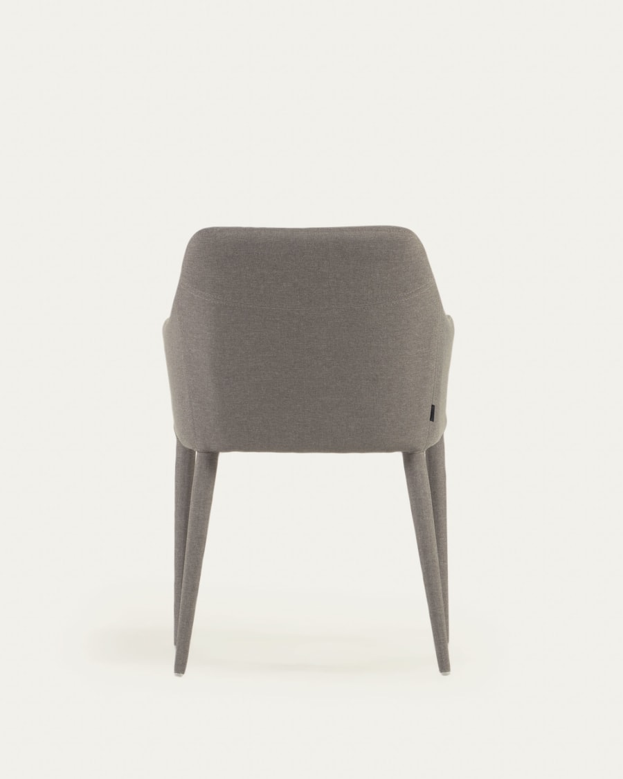 Croft light grey chair with fabric-covered legs