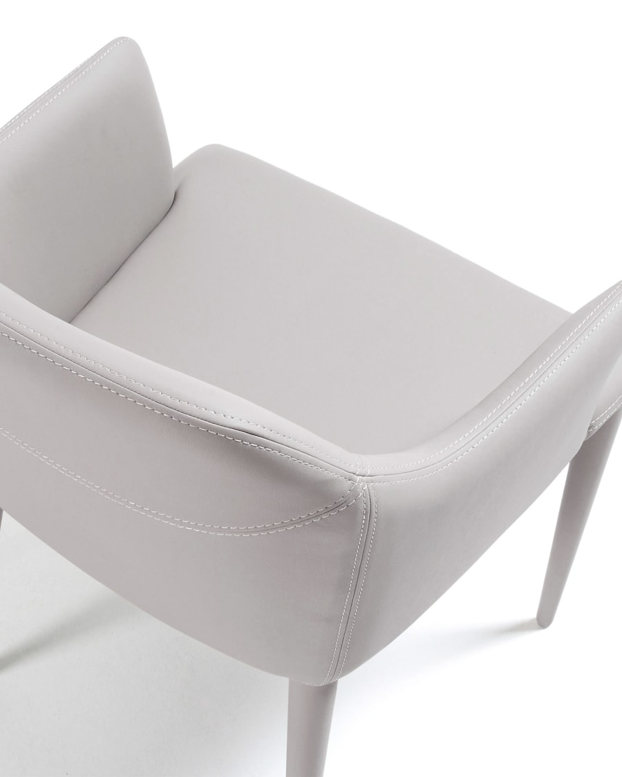 Croft faux leather chair in beige