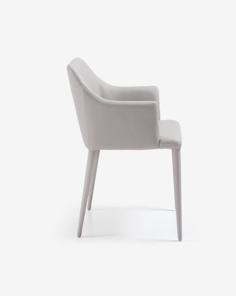 Croft faux leather chair in beige