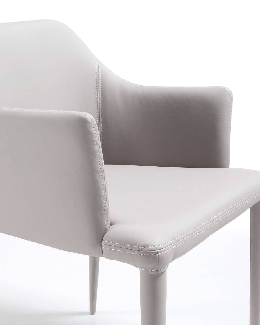 Croft faux leather chair in beige