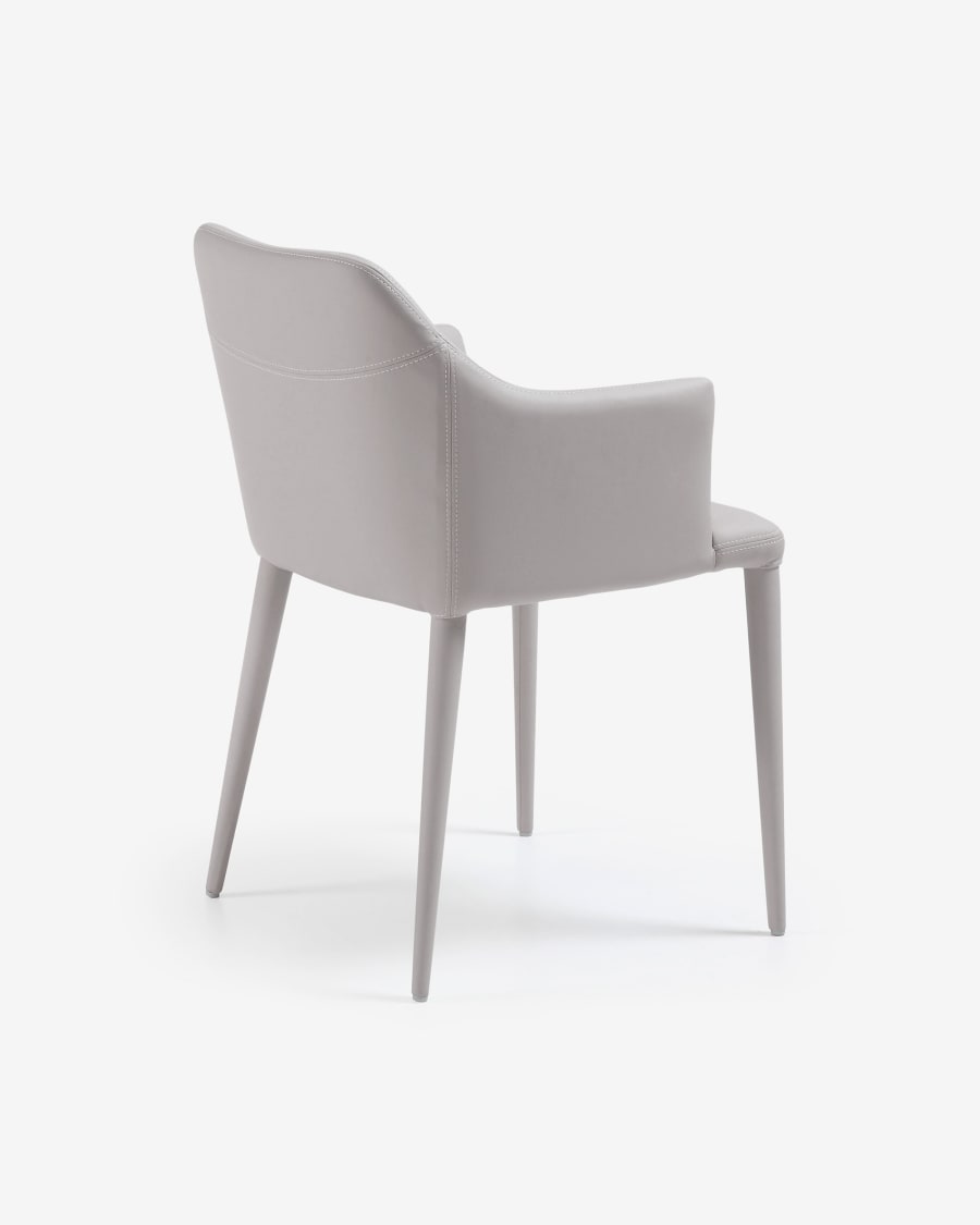 Croft faux leather chair in beige
