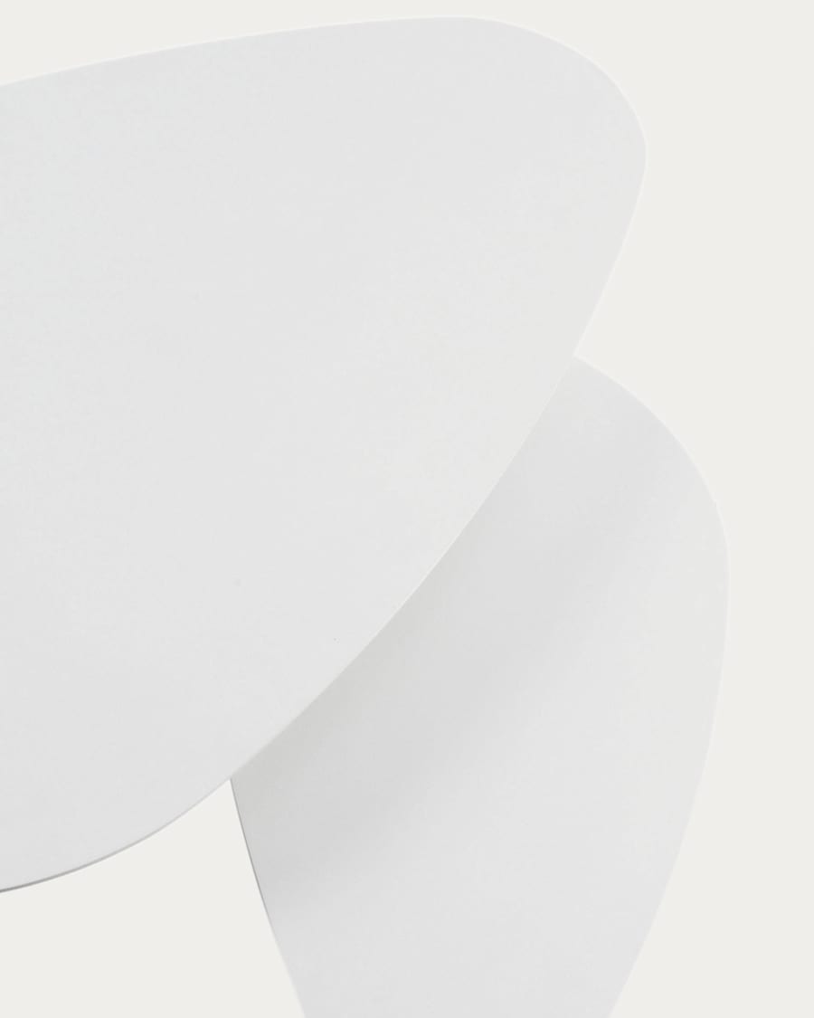 Kirb set of 2 side tables oval white