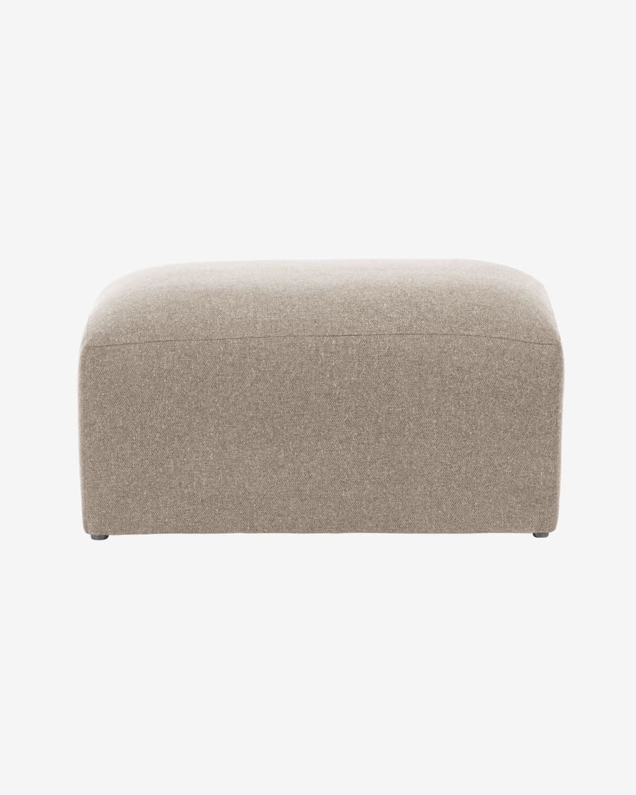 Blok footrest in white boucle 90 x 70 cm FSC Mix Credit FR