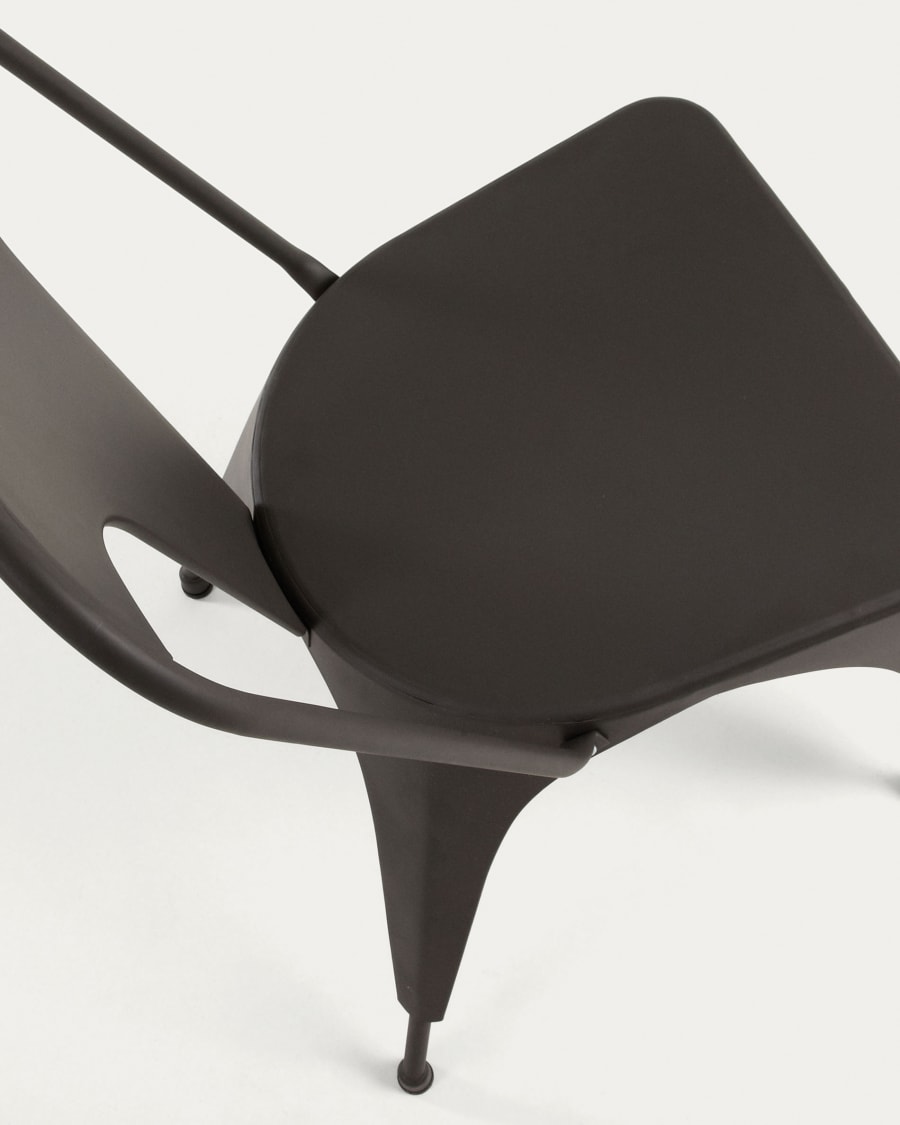 Malira stackable steel chair in black