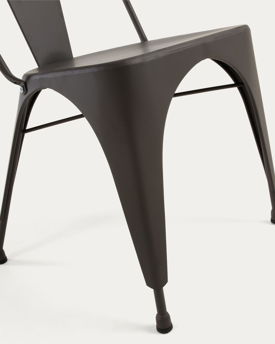 Malira stackable steel chair in black