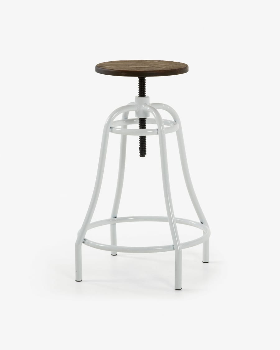 White Malira barstool height 66-84 cm