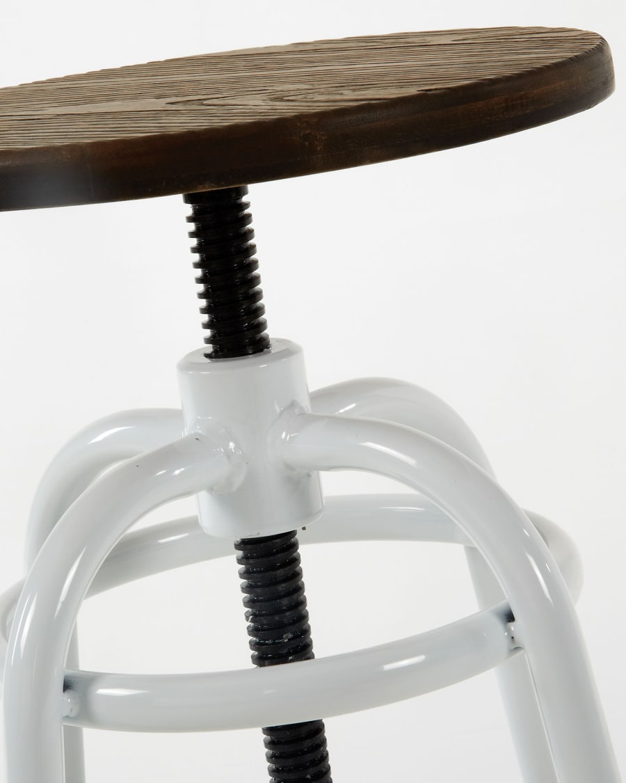 White Malira barstool height 66-84 cm