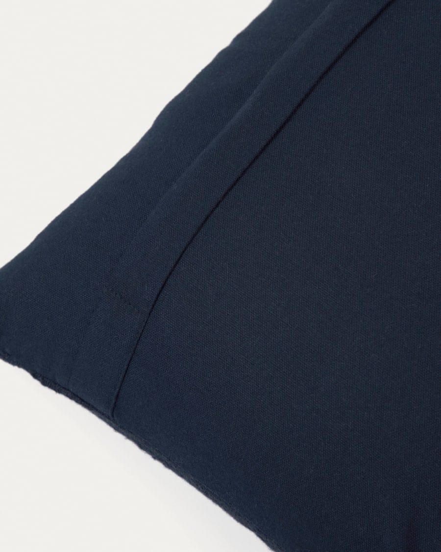 Fodera cuscino Adalgisa in cotone a righe bianche e nere 30 x 50 cm