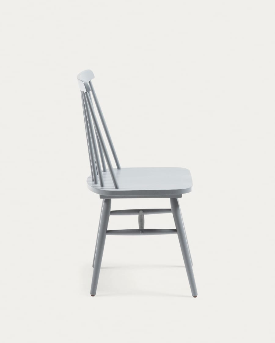 Tressia MDF and solid rubber wood chair with grey lacquer