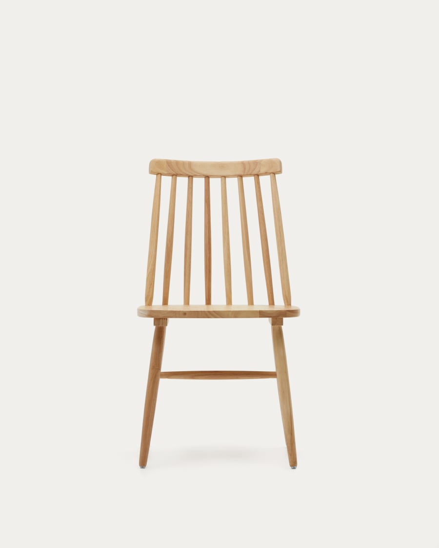 Tressia MDF and solid rubber wood chair with natural lacquer