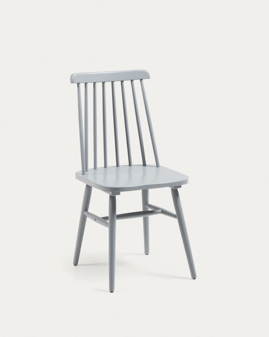 Tressia MDF and solid rubber wood chair with grey lacquer