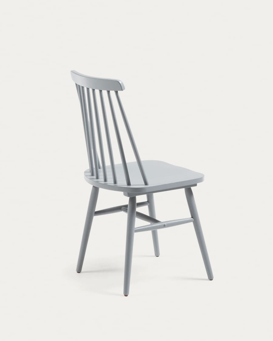Tressia MDF and solid rubber wood chair with grey lacquer