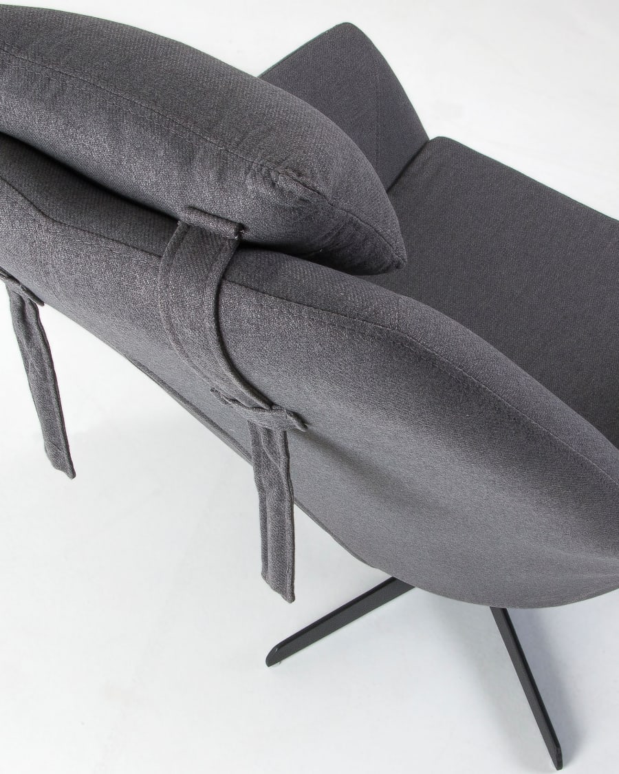 Dark grey Roberta armchair Kave Home Portugal