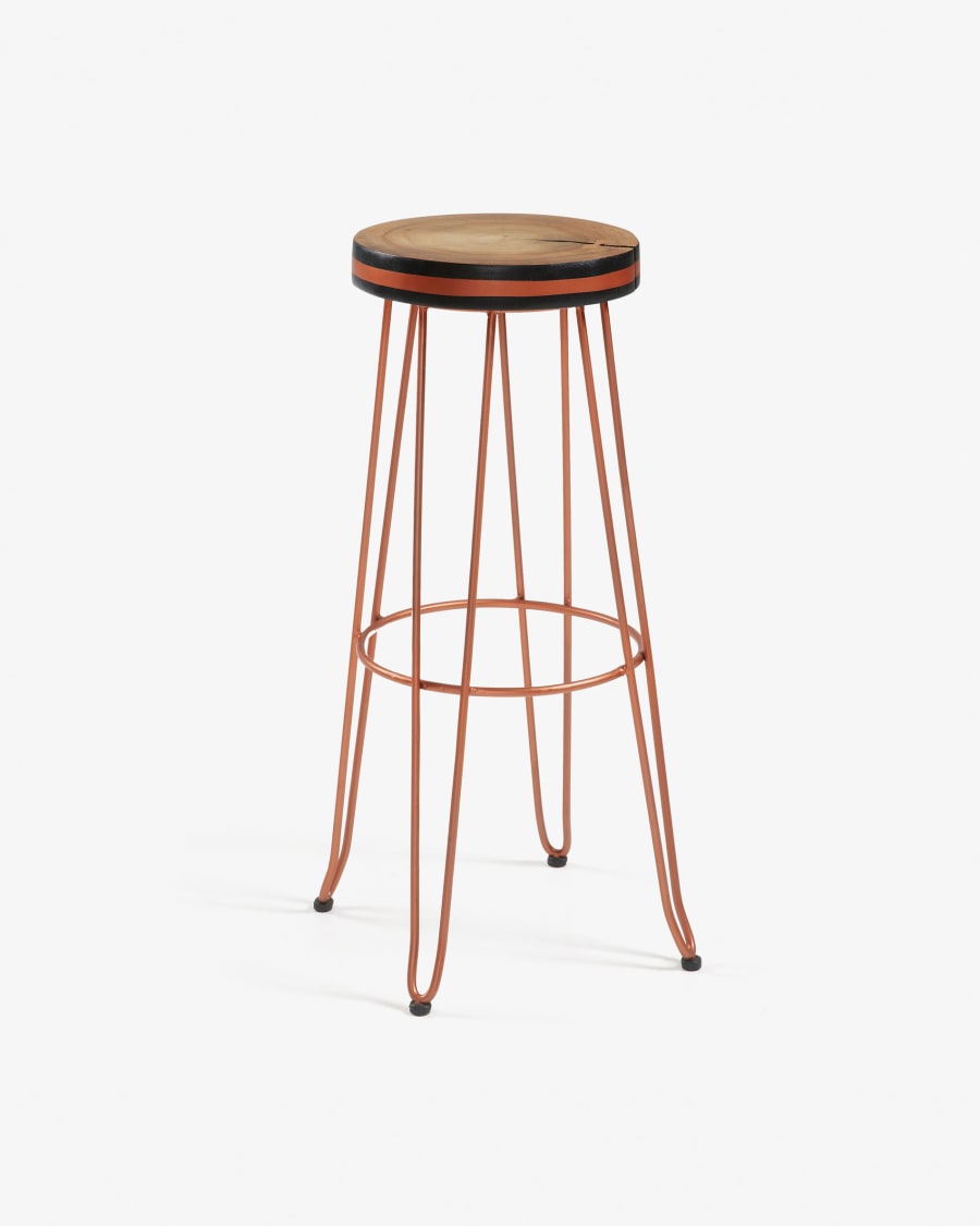 Copper Faye barstool height 74 cm Kave Home Hungary