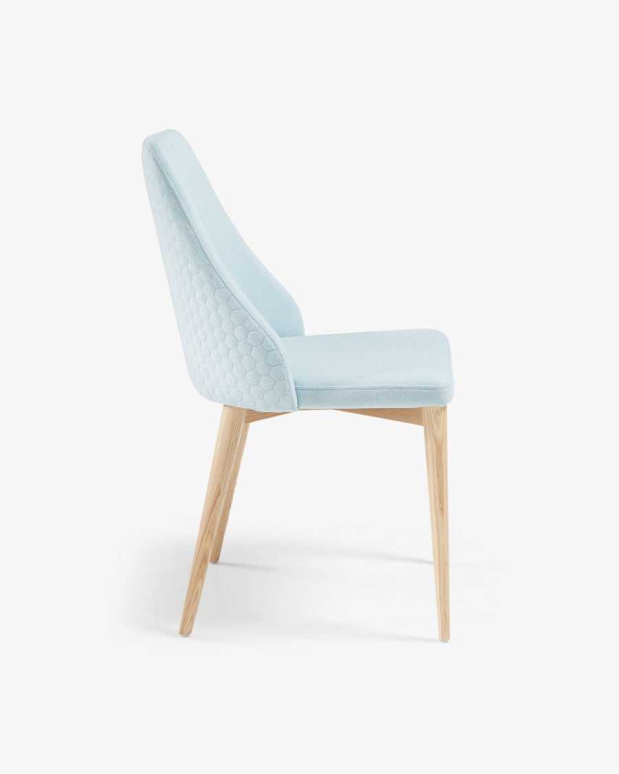 Rosie chair light blue natural finish