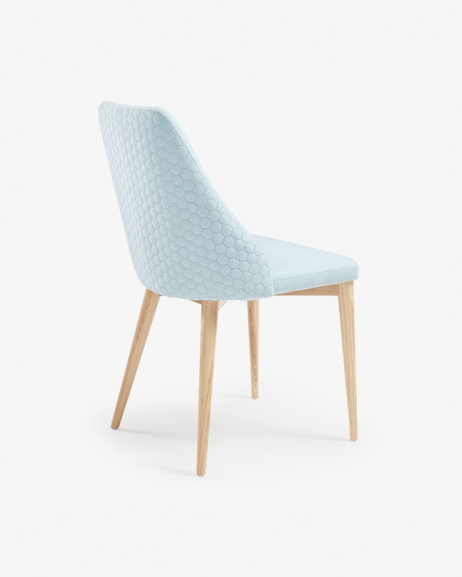 Rosie chair light blue natural finish